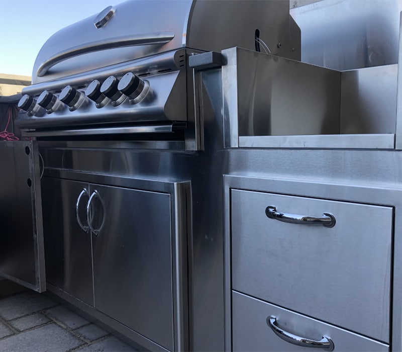 Atlas Industries - Food Processing Industry - metal components and parts for restaurants and food preparation facilities such as metal bbq and drawers