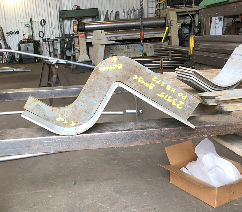 Atlas Industries Services metal plate bending for custom shapes