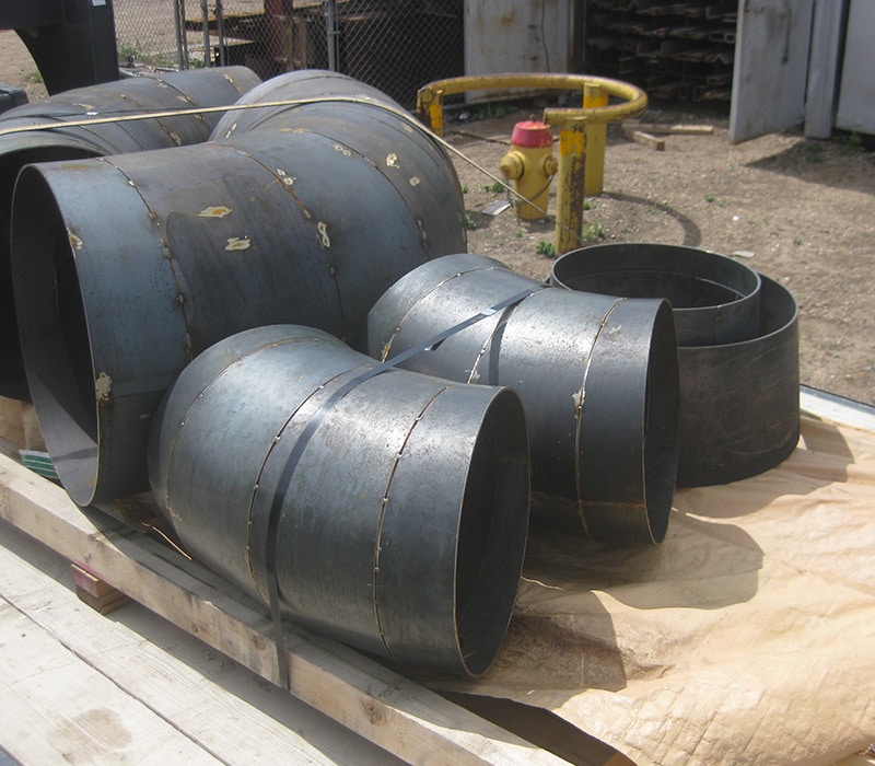 Atlas Industries Services - metal and steel plate rolling for custom curves and rounded structures